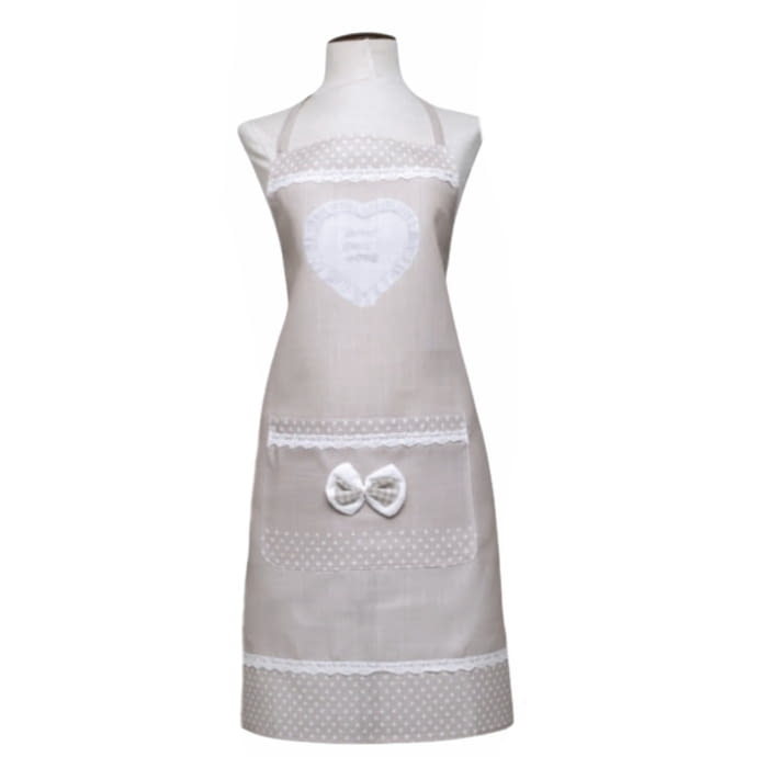 Delantal beige topos