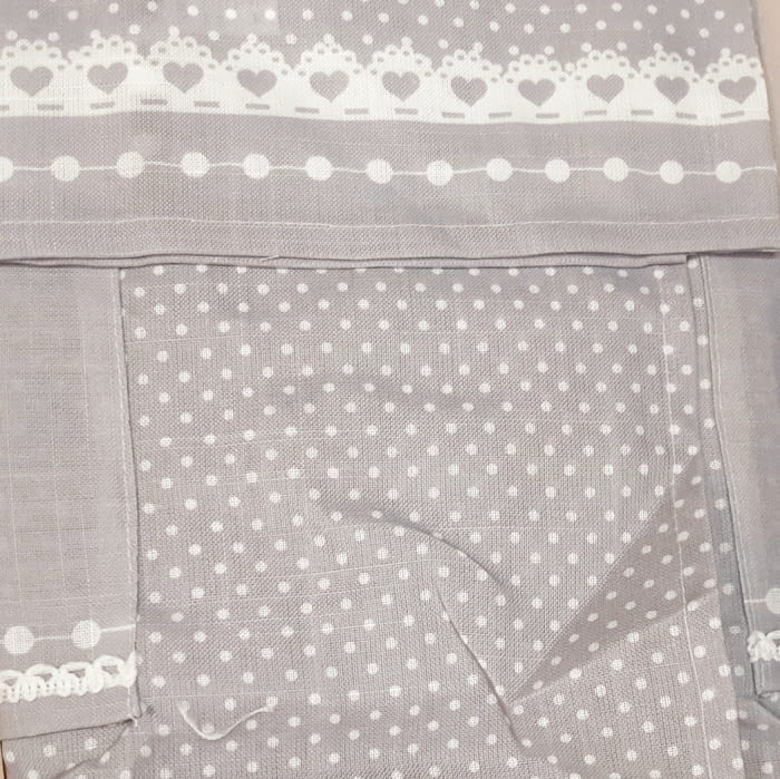 Delantal beige topos - 1