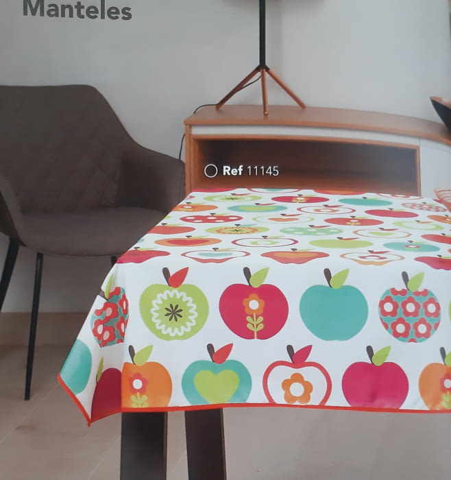 Mantel antimanchas manzanas