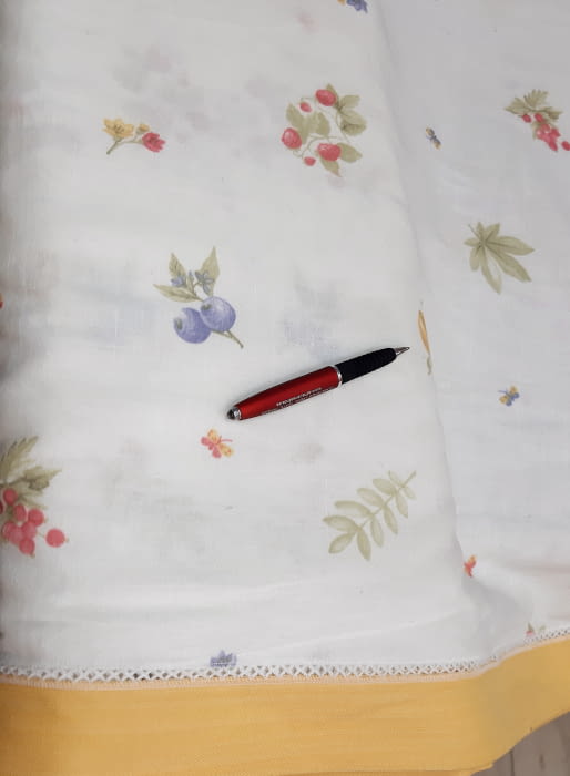 Tela lino flores amarillo alto 65 - 1