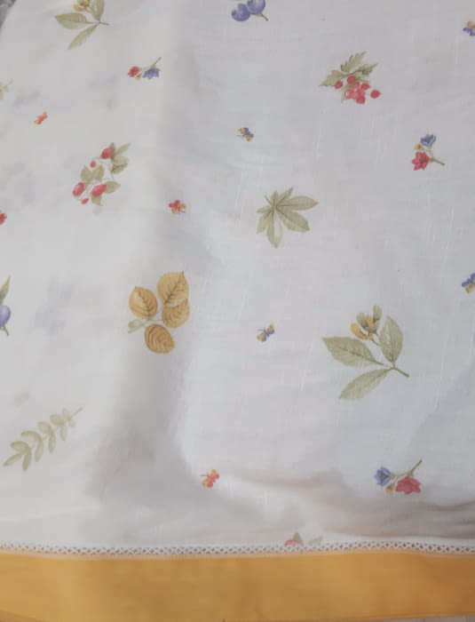 Tela lino flores amarillo alto 65 - 2