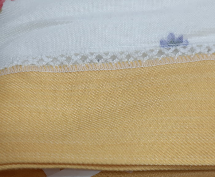 Tela lino flores amarillo alto 65 - 3