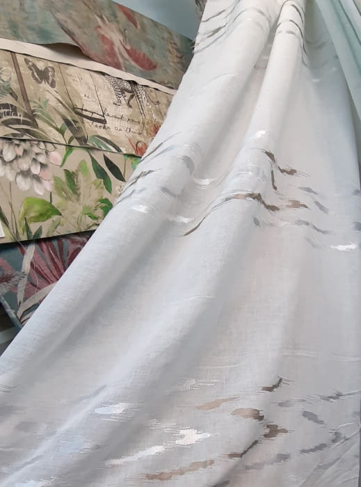 Tela visillo italiano rayas 95 x 300 - 1