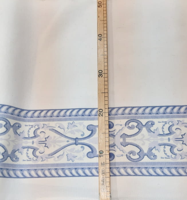 Tela bandó cenefa azul altura 50 - 1