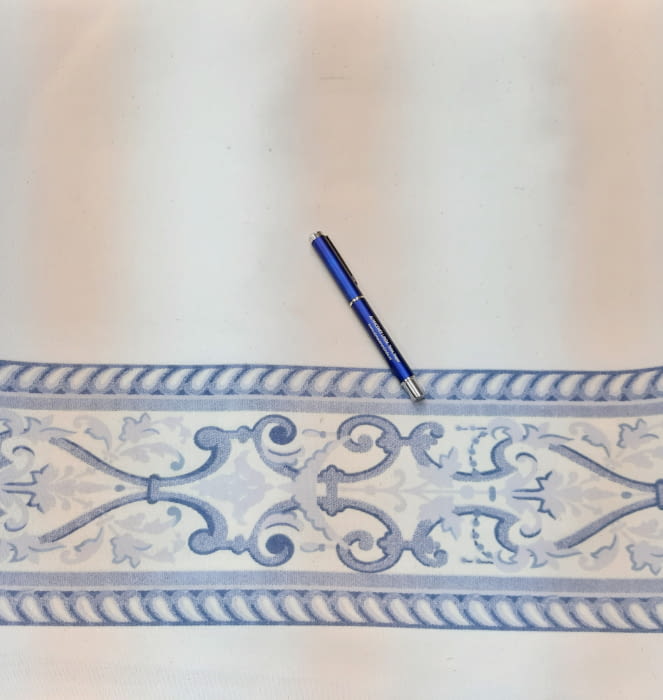 Tela bandó cenefa azul altura 50 - 3