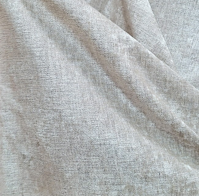 Tela chenilla terciopelo beige piedra