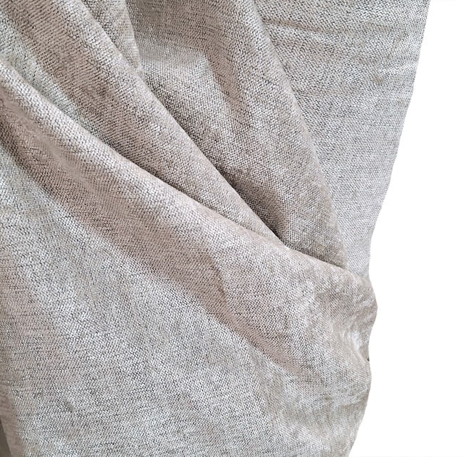 Tela chenilla terciopelo beige piedra - 5