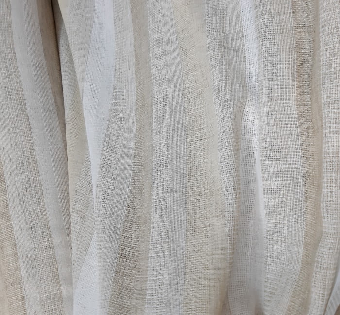 Tela visillo rayas tostadas 90 x 300 cm