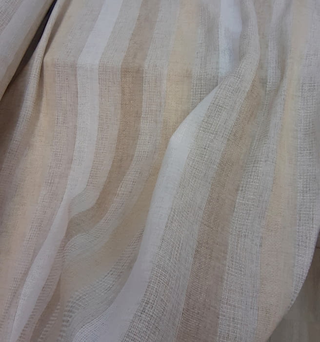Tela visillo rayas tostadas 90 x 300 cm - 1