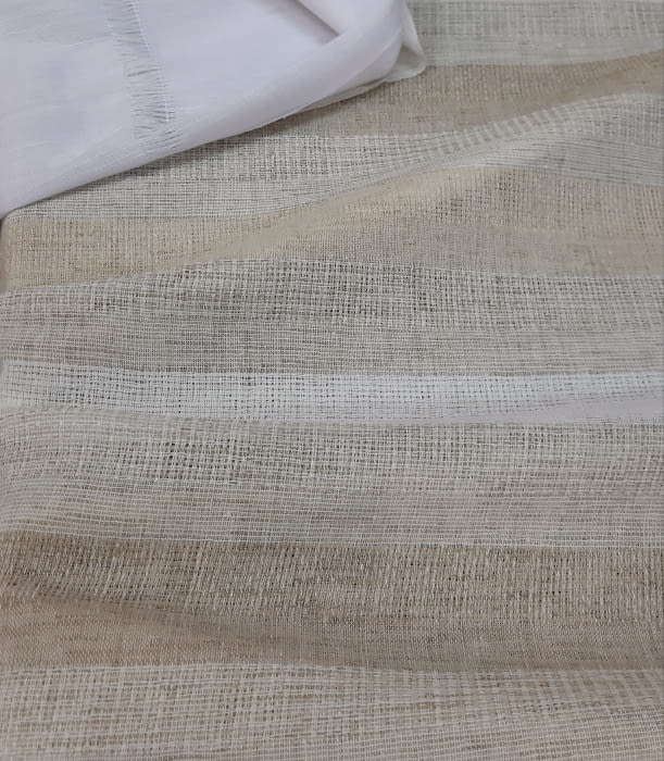 Tela visillo rayas tostadas 90 x 300 cm - 5