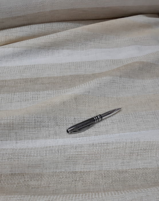 Tela visillo rayas tostadas 90 x 300 cm - 6