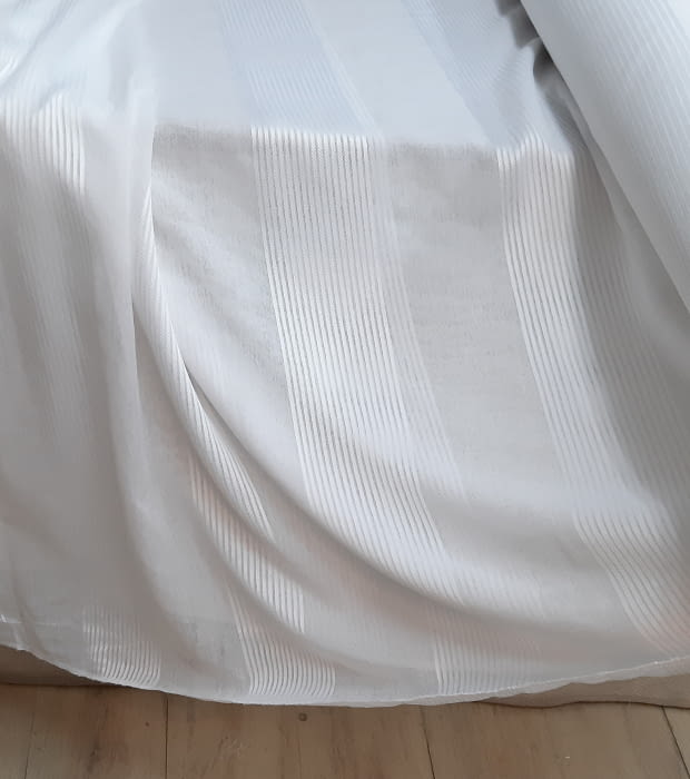 Tela visillo blanco franjas multirayas 300 - 4