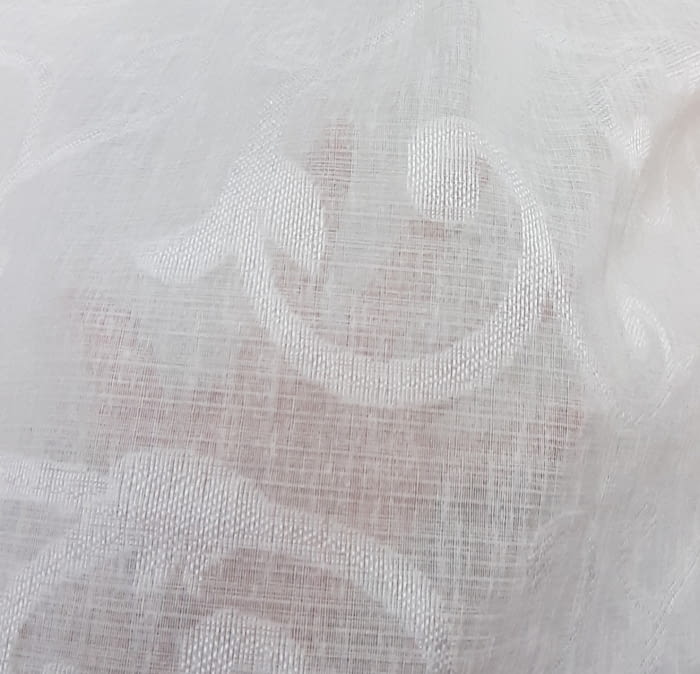Tela visillo adamascado blanco roto 300 - 2