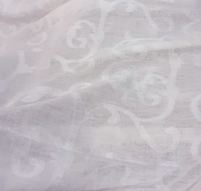 Tela visillo adamascado blanco roto 300 - 4