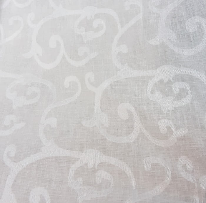 Tela visillo adamascado blanco roto 300 - 5