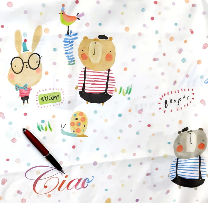 Tela infantil Beep 85 x 140 cm