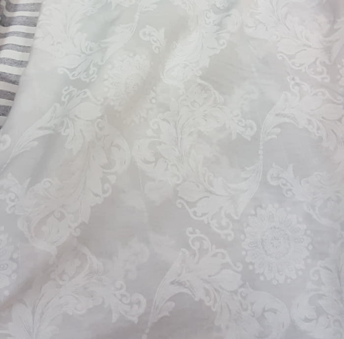 Tela visillo adamascado blanco 300 - 1