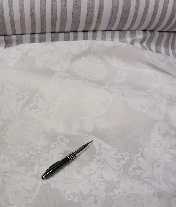 Tela visillo adamascado blanco 300 - 4