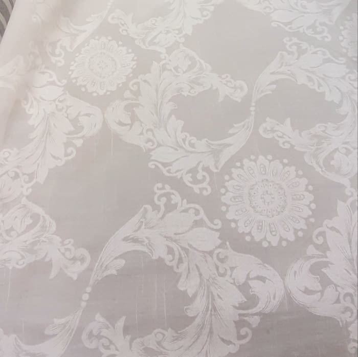 Tela visillo adamascado blanco 300 - 6