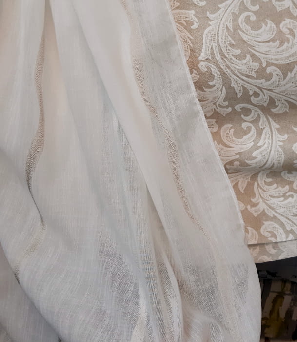 Tela visillo rayas sinuosas 300 - 2