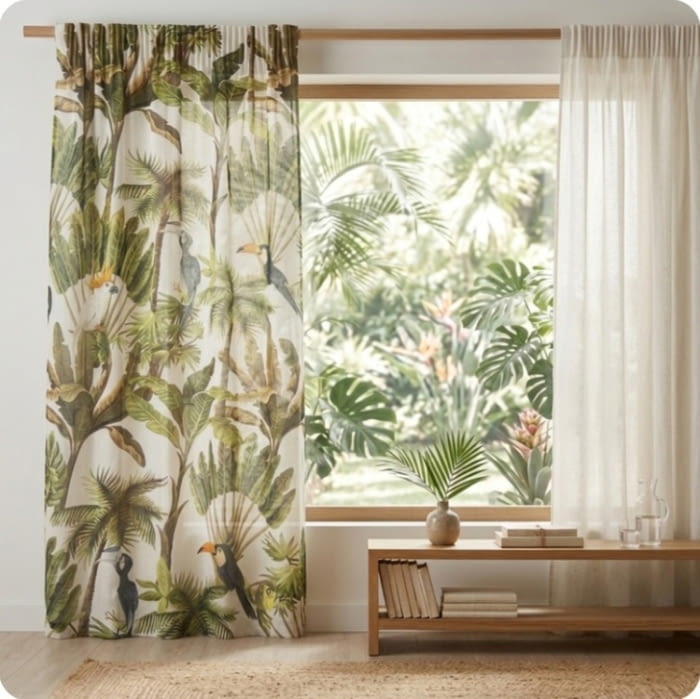 Tela visillo tucanes selva 280 OFERTA!!! - 1