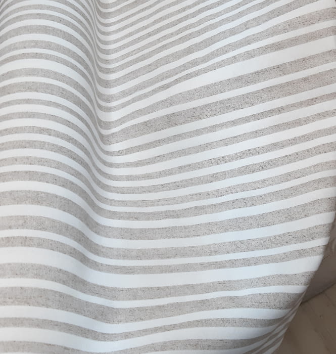 Tela loneta rayas beige 280 - 2