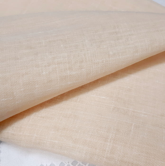Tela visillo 25% lino beige vainilla