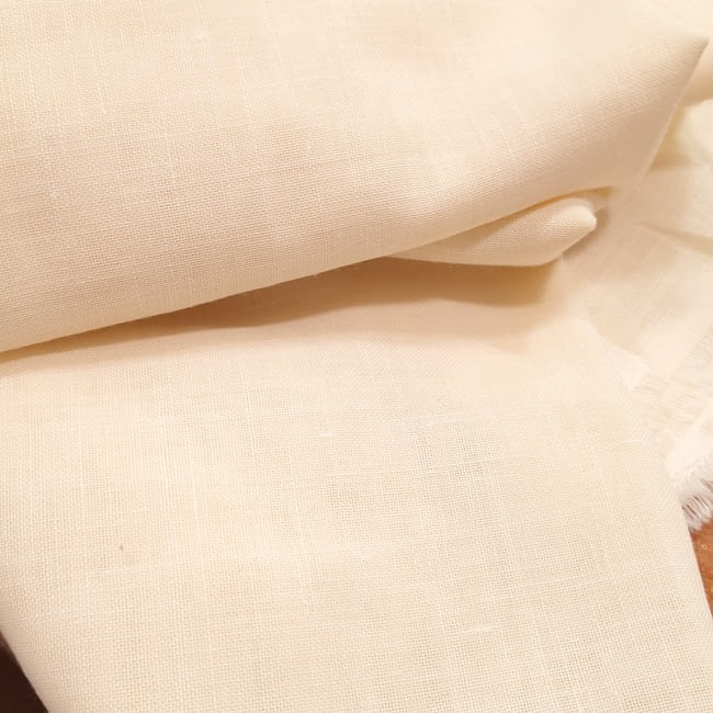 Tela visillo 25% lino beige vainilla - 2