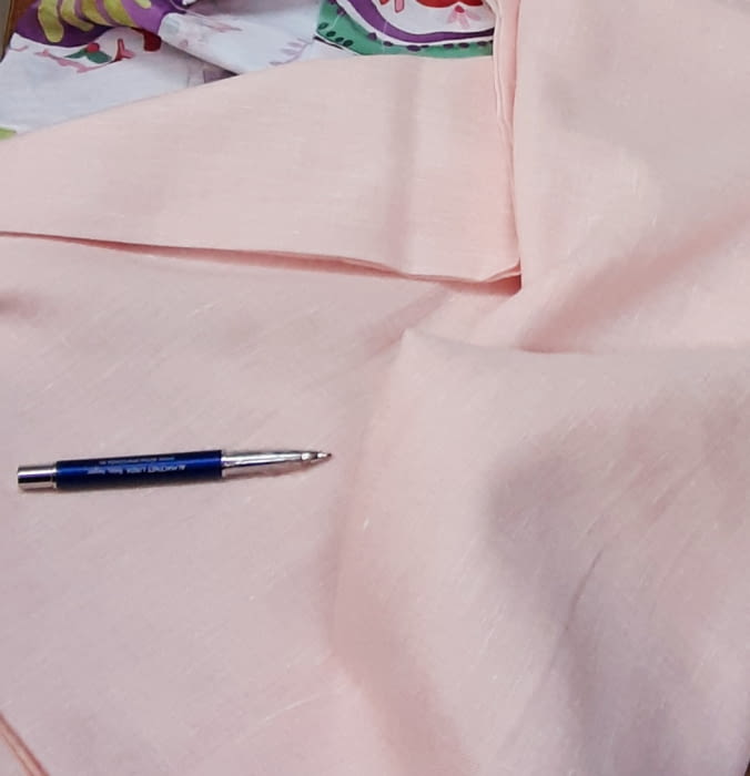 Tela visillo lino rosa 135 x 190 cm - 1