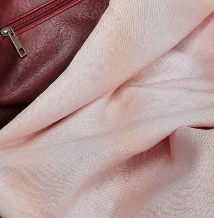 Tela visillo lino rosa 135 x 190 cm - 2