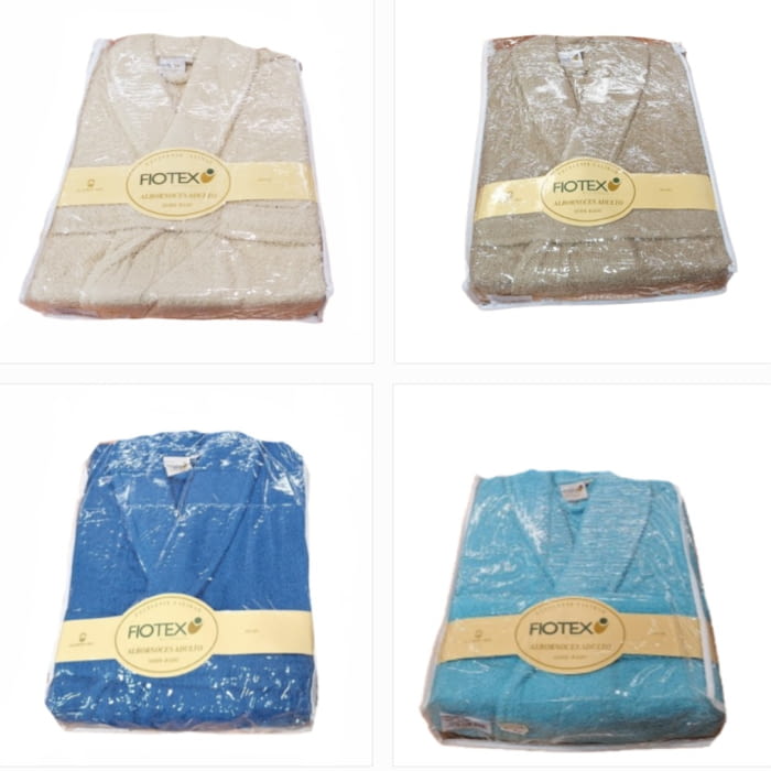 Albornoces algodón rizo lisos Basic - 2