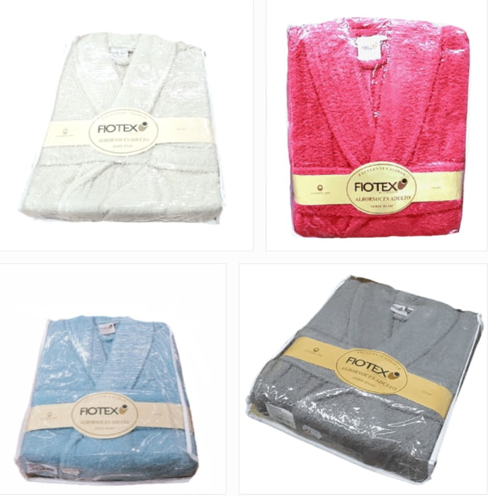 Albornoces algodón rizo lisos Basic - 3