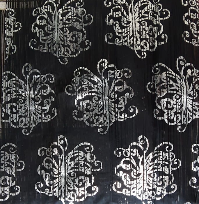 Tela visillo damasco plata - 1