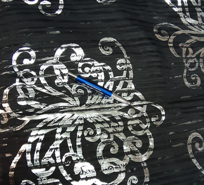 Tela visillo damasco plata - 2