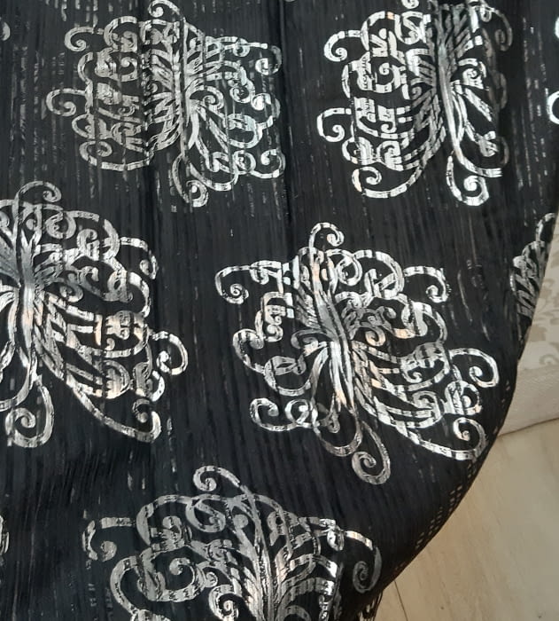 Tela visillo damasco plata - 4