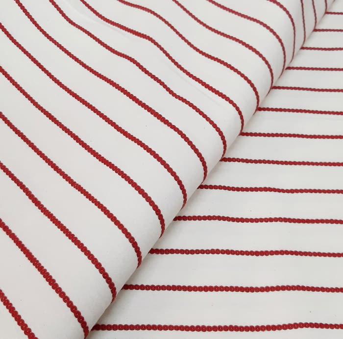 Tela rayas granates 1,20 x 2,15 cm
