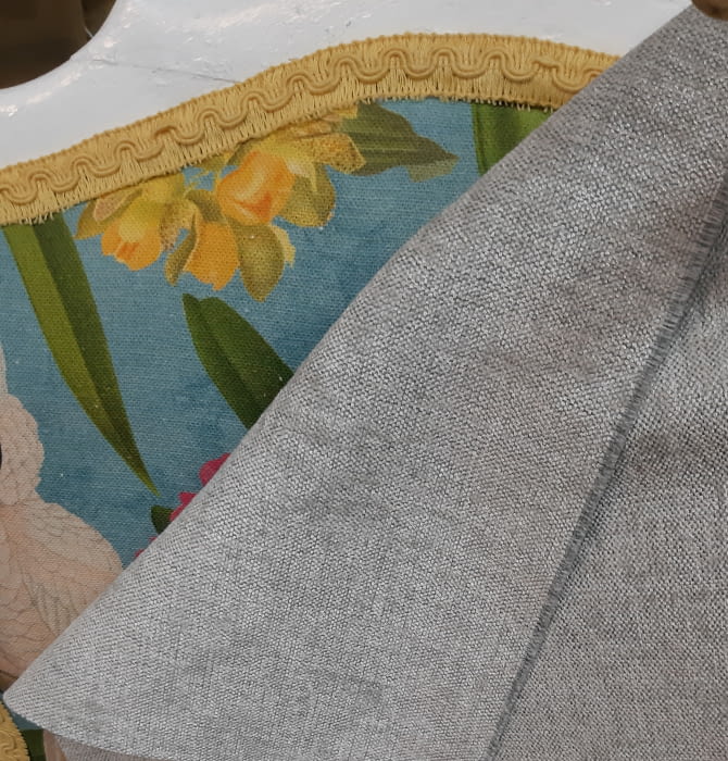 Tela chenilla beige 115 x 133 - 1