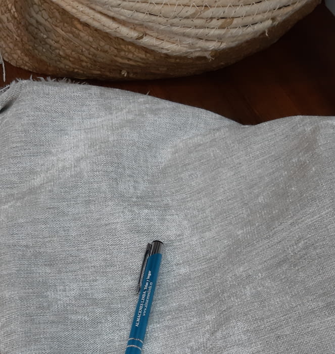 Tela chenilla beige 115 x 133 - 2