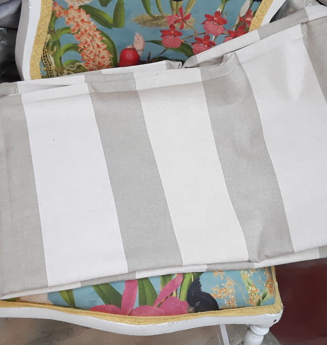 Tela rayas beige 125 x 270 - 1