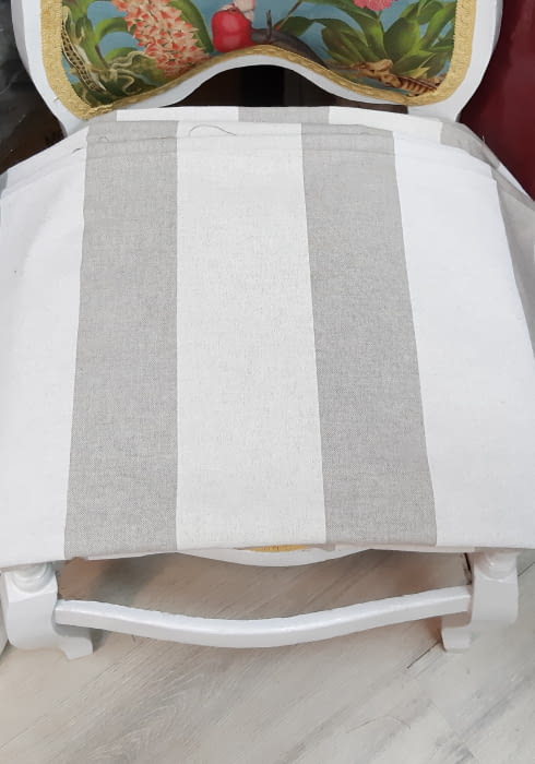 Tela rayas beige 125 x 270 - 2