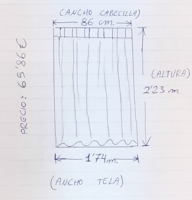 Visillos confeccionados tableados corazones - 5