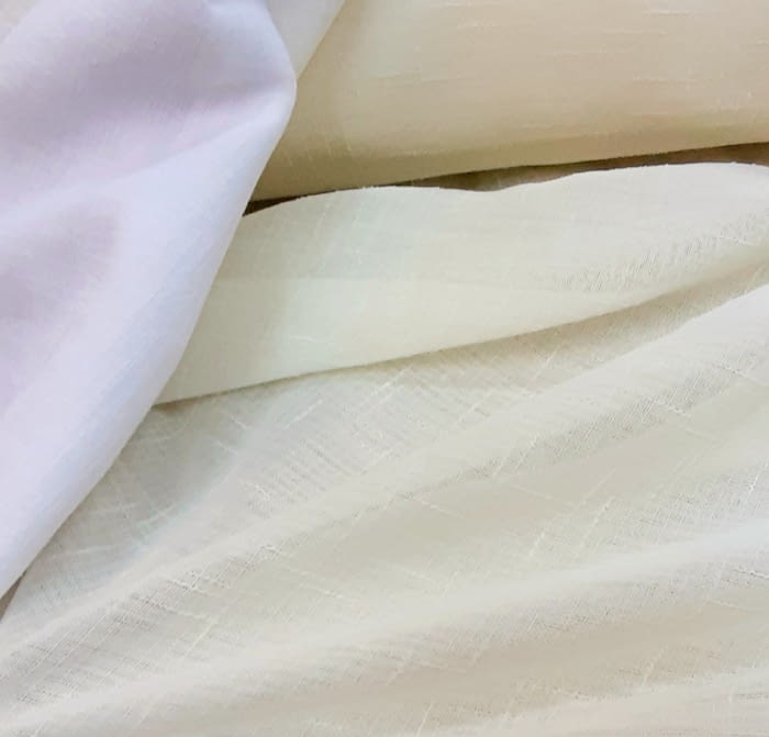 Tela visillo rústico liso beige - 1