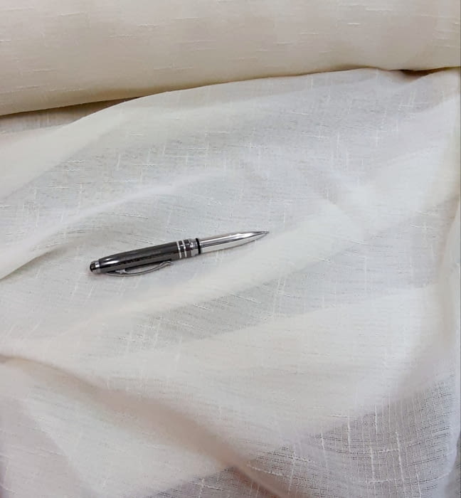 Tela visillo rústico liso beige - 4