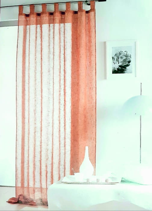 2 Visillos jaspeados granate