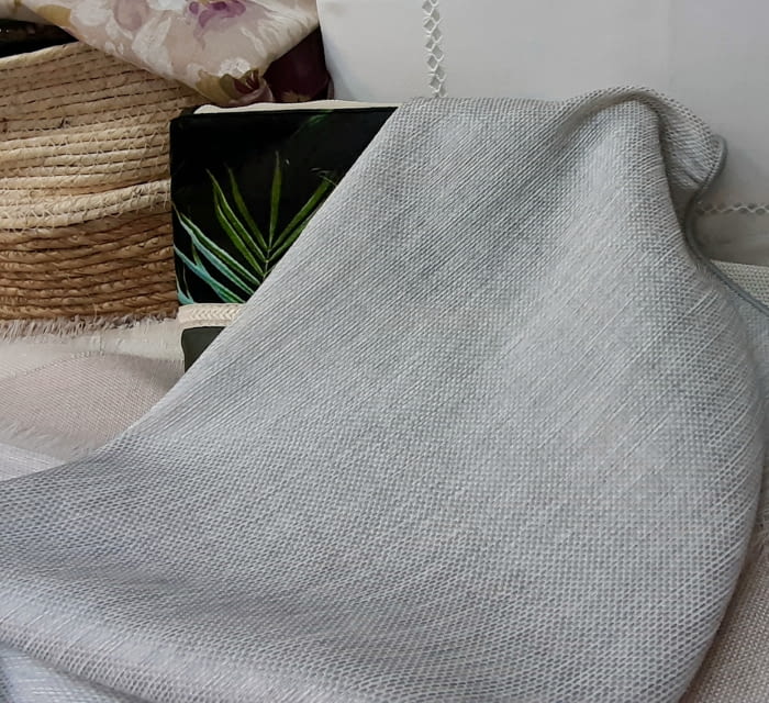 Tela visillo gris trama Tulipán - 2