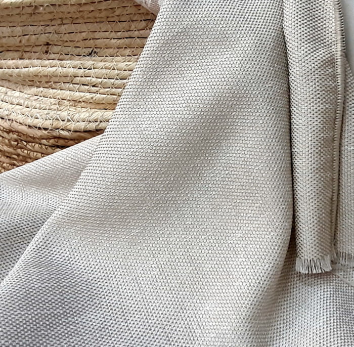 Tela visillo trama beige topo