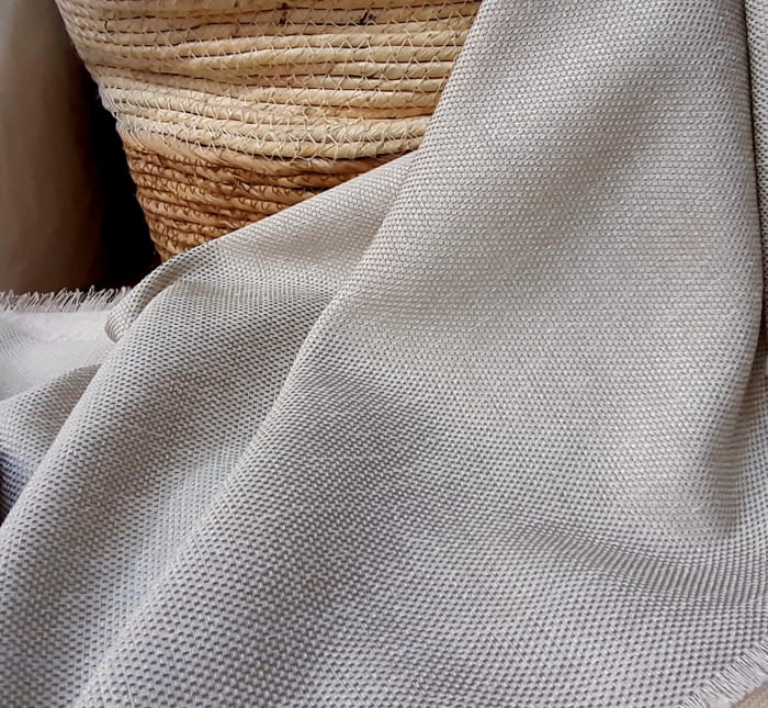 Tela visillo trama beige topo - 3