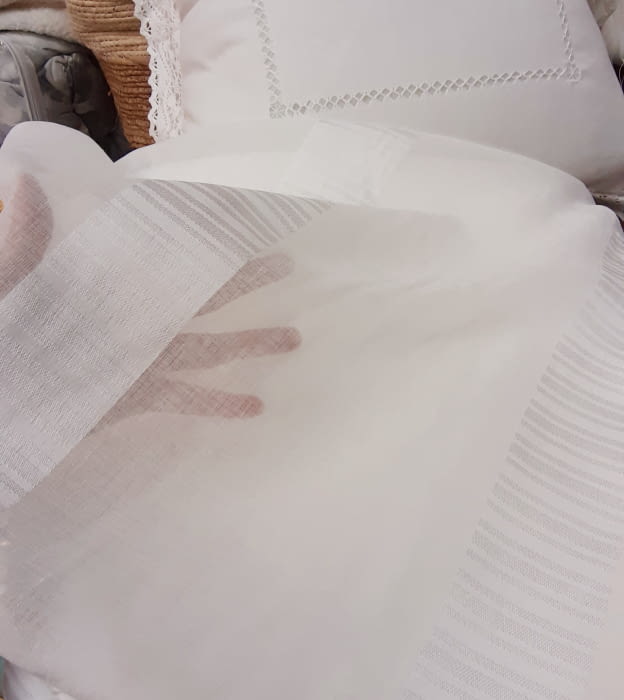 Tela visillo blanco raya elegance 300 - 4