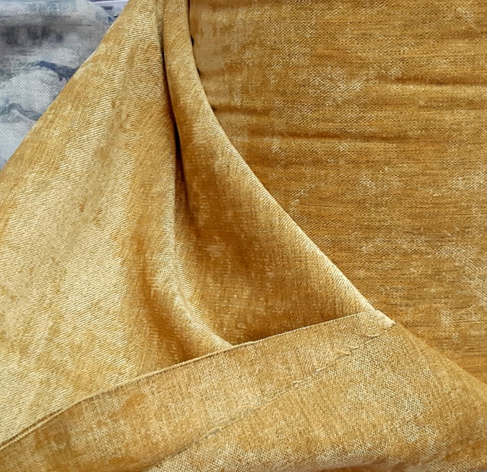 Tela terciopelo chenilla amarillo 270