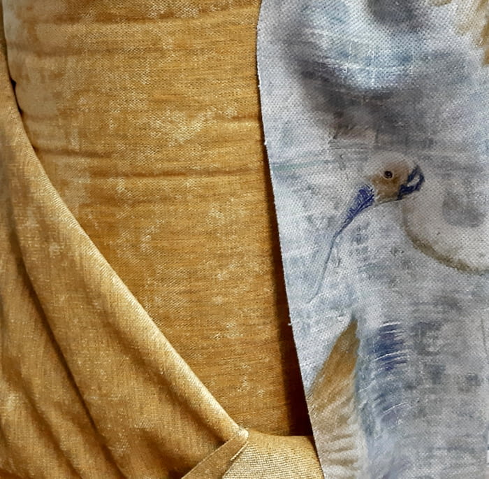 Tela terciopelo chenilla amarillo 270 - 1